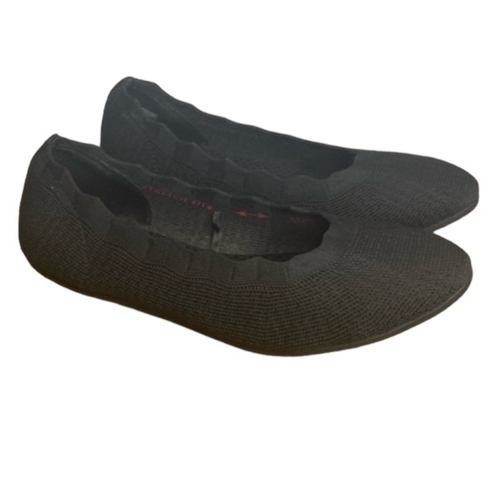Skechers Black Knit Ballet Flats